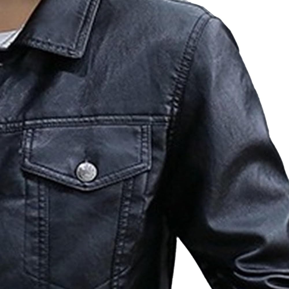 AMERI×Nハリ　FAKE LEATHER SHIRT JACKET Faux Leather Oversized Shirt-Jacket | Madewell